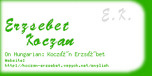 erzsebet koczan business card